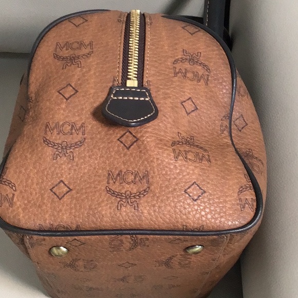 EUC. MCM Vintage Visetos Munchen Boston Bag #B4720 Brown and Black - Picture 5 of 15
